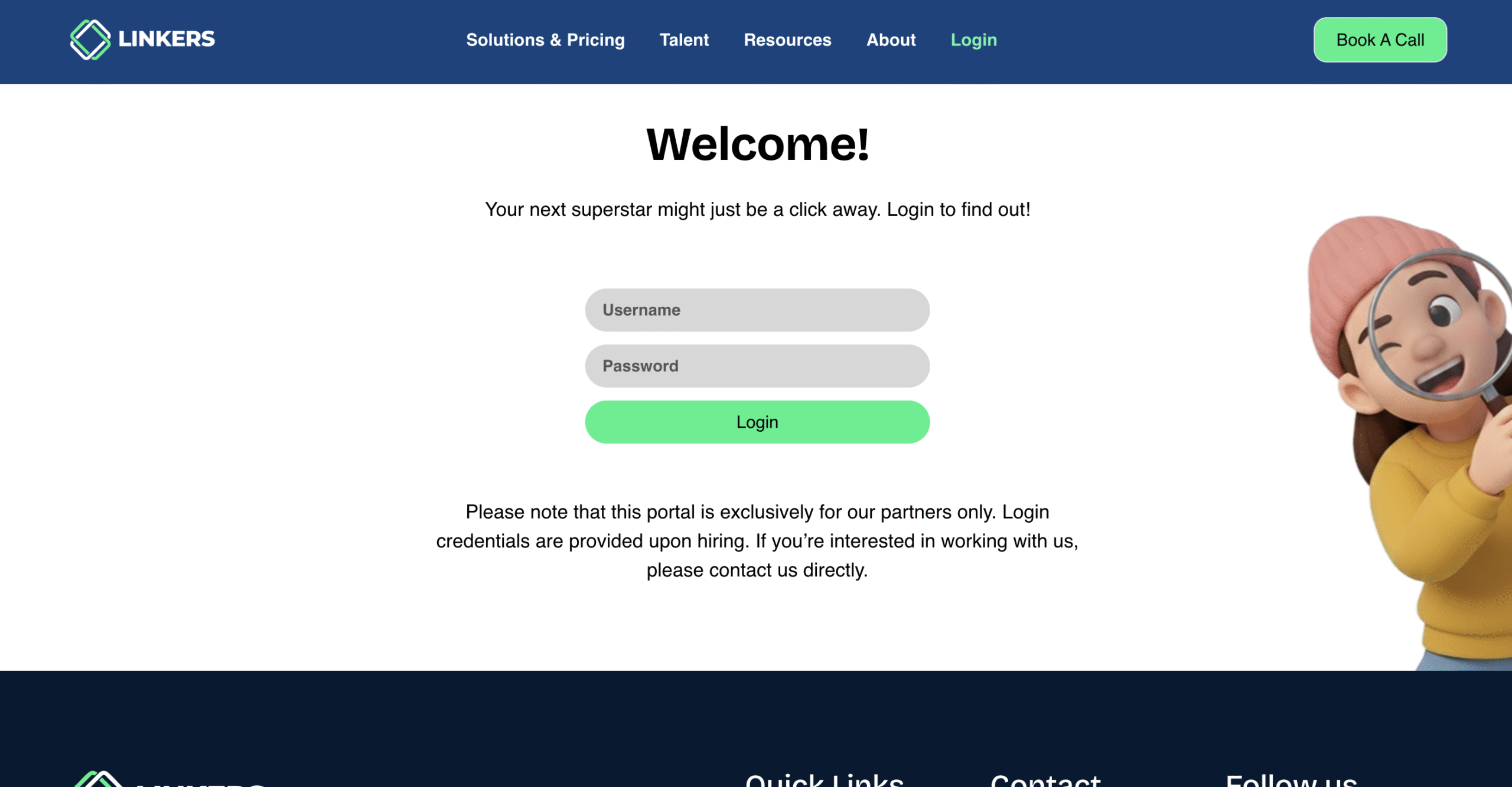 Linkers Agency : Client Dashboard