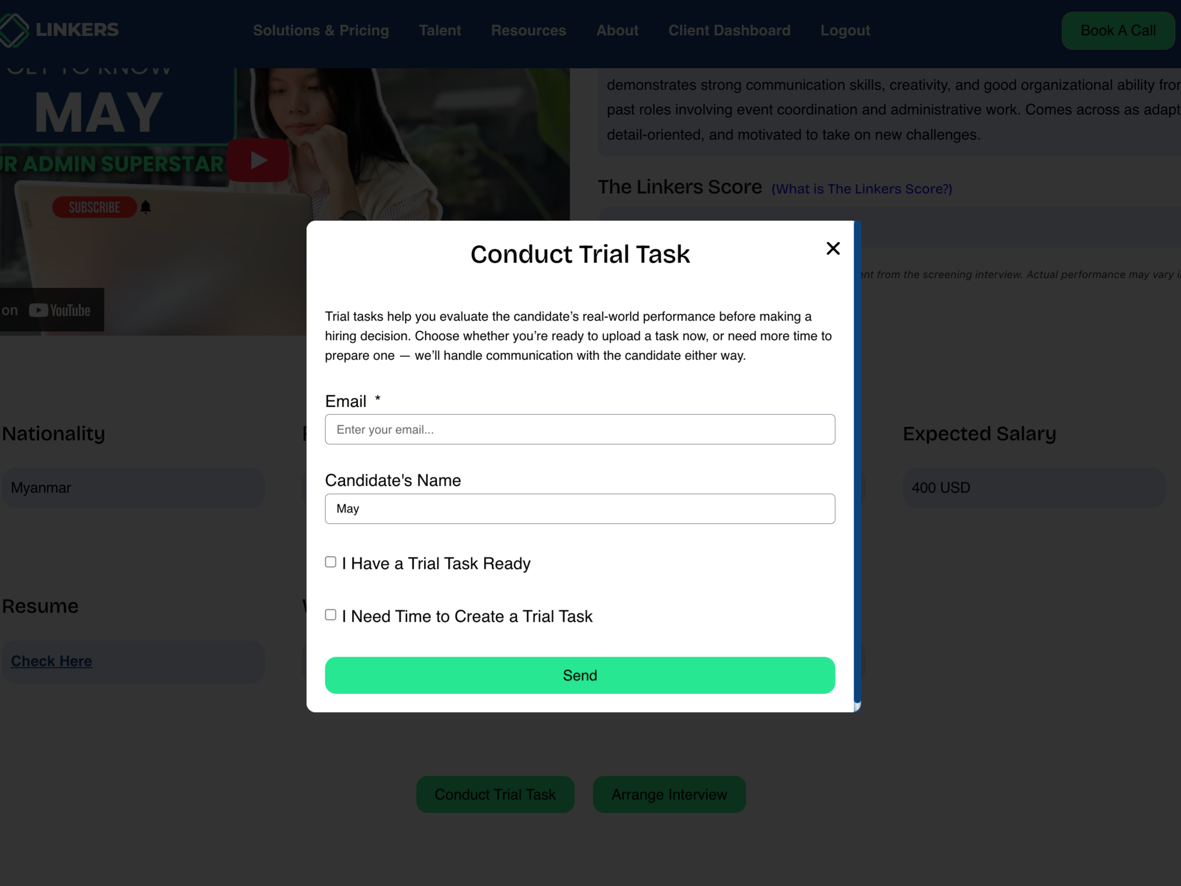 Linkers' Client Portal
